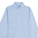 POLO RALPH LAUREN Boys Plain Shirt Blue Long Sleeve 2Y