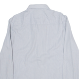 VERSACE Mens Shirt Grey Striped Long Sleeve M