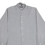 DKNY Mens Plain Shirt Grey Long Sleeve L