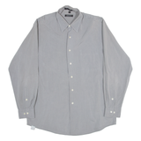 DKNY Mens Plain Shirt Grey Long Sleeve L
