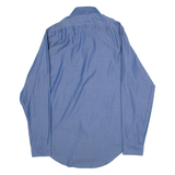 CALVIN KLEIN Slim Fit Mens Plain Shirt Blue Long Sleeve L