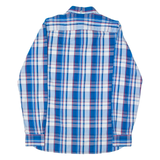 TOMMY HILFIGER Mens Shirt Blue 90s Plaid Long Sleeve M