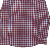 HUGO BOSS Mens Shirt Maroon Check Long Sleeve M