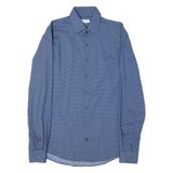 CALVIN KLEIN Slim Fit Mens Shirt Blue Check Long Sleeve M
