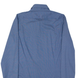 CALVIN KLEIN Slim Fit Mens Shirt Blue Check Long Sleeve M