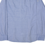 LA MATINA Mens Plain Shirt Blue 90s Long Sleeve M