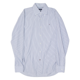 TOMMY HILFIGER Mens Shirt Blue 90s Check Long Sleeve L