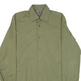 CALVIN KLEIN Slim Fit Mens Plain Shirt Green Long Sleeve S