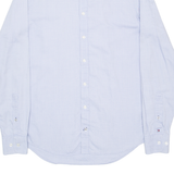 TOMMY HILFIGER Slim Fit Mens Plain Shirt Blue Long Sleeve S
