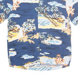 H&M Mens Hawaiian Shirt Blue Floral S