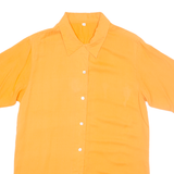 Womens Plain Shirt Orange Silk S