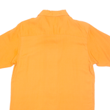 Womens Plain Shirt Orange Silk S