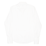 DE FURSAC Mens Plain Shirt White Long Sleeve M
