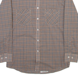 BUD BERMA The Weekender Plaid Mens Shirt Grey Plaid Long Sleeve M