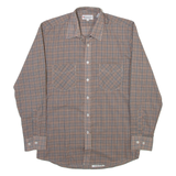 BUD BERMA The Weekender Plaid Mens Shirt Grey Plaid Long Sleeve M