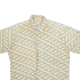 VIA VENETO Mens Shirt Yellow 90s Check L