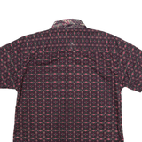 SHINTA THALIA Womens Shirt Maroon 90s Crazy Pattern XL