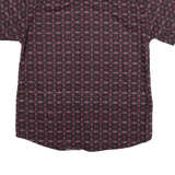 SHINTA THALIA Womens Shirt Maroon 90s Crazy Pattern XL