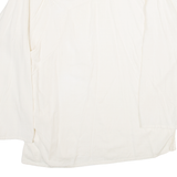 Womens Plain Shirt Cream 90s Long Sleeve L