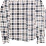 TOMMY HILFIGER Mens Shirt Grey Plaid Long Sleeve L