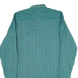 Tall Fit Mens Shirt Green Plaid Long Sleeve S
