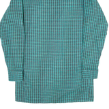Tall Fit Mens Shirt Green Plaid Long Sleeve S
