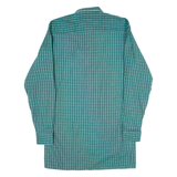 Tall Fit Mens Shirt Green Plaid Long Sleeve S