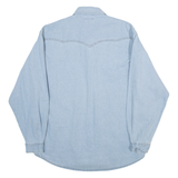 SWITCHER 10 Joor Mega-Club Mens Denim Shirt Blue 90s Long Sleeve M