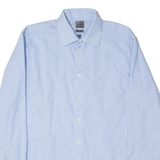CALVIN KLEIN Slim Fit Mens Shirt Blue Striped Long Sleeve L