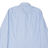 CALVIN KLEIN Slim Fit Mens Shirt Blue Striped Long Sleeve L