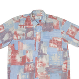 EASY LINE Mens Shirt Blue Crazy Pattern L