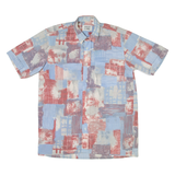 EASY LINE Mens Shirt Blue Crazy Pattern L