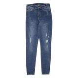 DIESEL Distressed Womens Jeans Blue Regular Skinny Stone Wash W29 L32