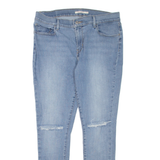 LEVI'S 710 Distressed Womens Jeans Blue Regular Skinny W32 L32
