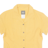 JACK WOLFSKIN Womens Shirt Yellow Check UK 12