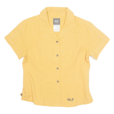 JACK WOLFSKIN Womens Shirt Yellow Check UK 12