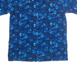 Mens Hawaiian Shirt Blue Floral L