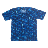 Mens Hawaiian Shirt Blue Floral L