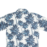 Mens Hawaiian Shirt Blue Floral S