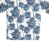Mens Hawaiian Shirt Blue Floral S