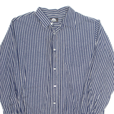 REXY Mens Shirt Blue Striped Long Sleeve L
