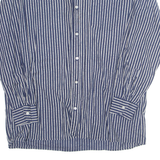 REXY Mens Shirt Blue Striped Long Sleeve L