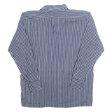 REXY Mens Shirt Blue Striped Long Sleeve L