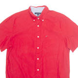 TOMMY HILFIGER Mens Plain Shirt Red M
