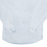 CARRERA Mens Plain Shirt Blue Long Sleeve L