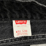 Made In USA Levis 550 Jeans - 28W 30L Black Cotton