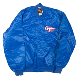 GAME Mens Bomber Jacket Blue Nylon L