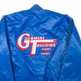 GAME Mens Bomber Jacket Blue Nylon L