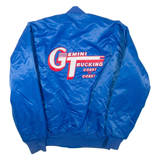 GAME Mens Bomber Jacket Blue Nylon L