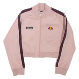 ELLESSE Cropped Womens Track Jacket Pink UK 14